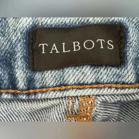 Talbots High Waist Straight Ankle Jeans Newport Wash Size 10P - Picture 8 of 13